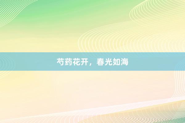 芍药花开，春光如海